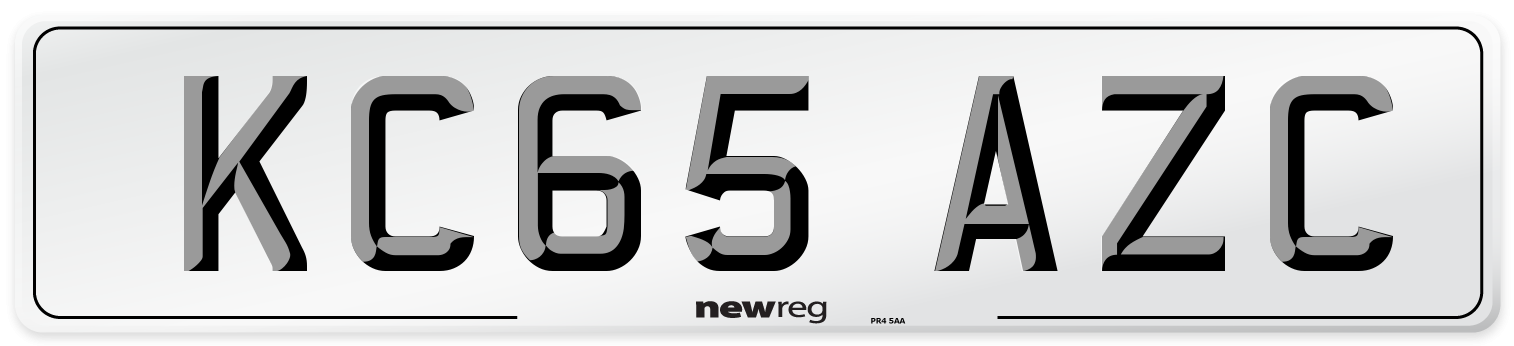 KC65 AZC Number Plate from New Reg